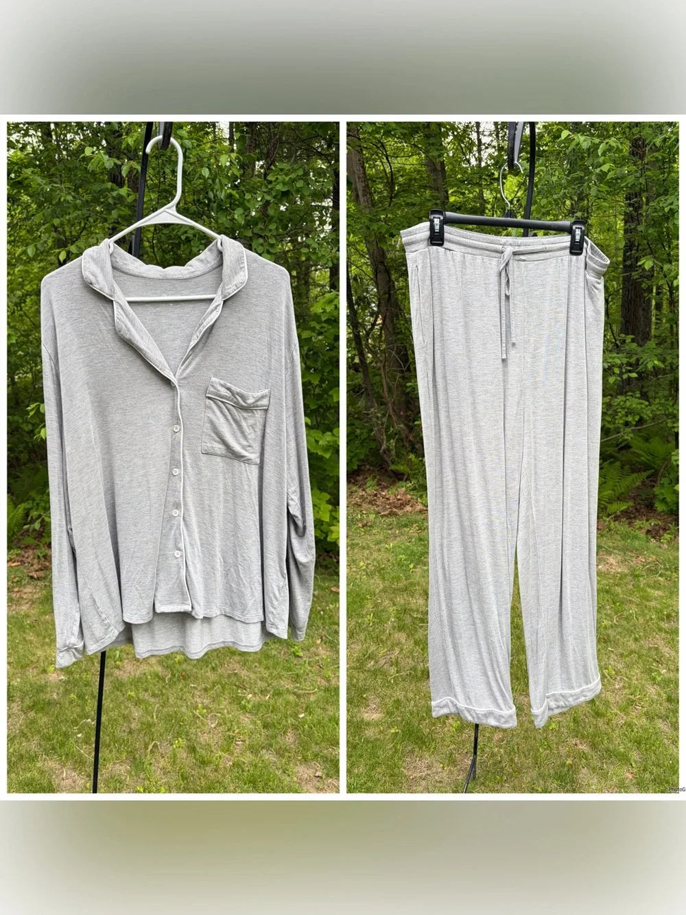 Quince Matching Bamboo 2 Piece Pajama Set Size XL - Picture 3 of 15